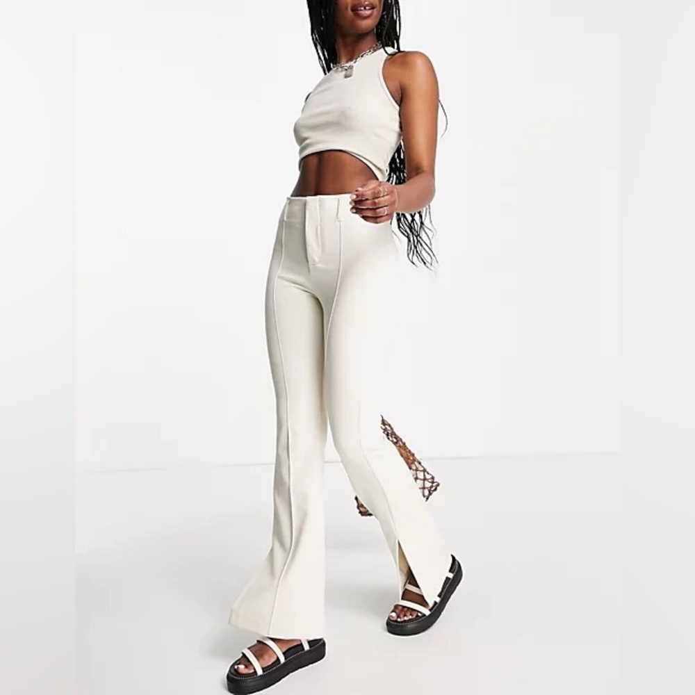 Flared Split Hem Pants